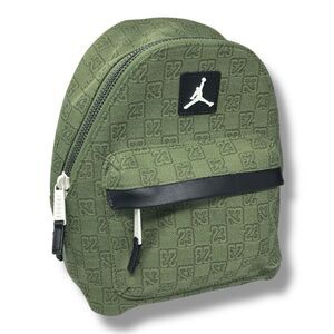 Jordan Backpack Womens Green Mini Nike Monogram Logo Jacquard School 8L 7A0761